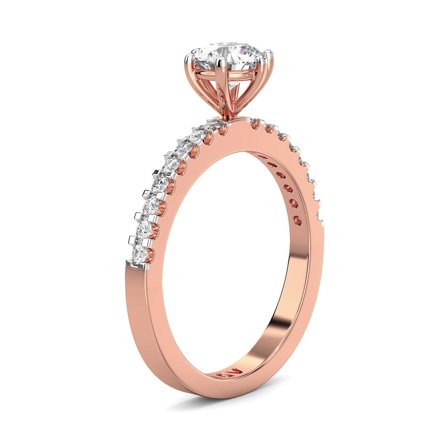 Shimmering Solitaire Diamond Ring-Rose Gold
