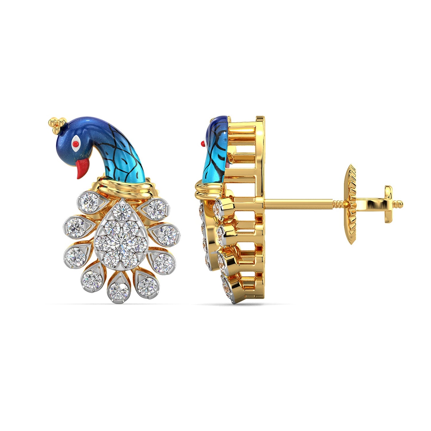 Majestic Glory Earrings-Yellow Gold