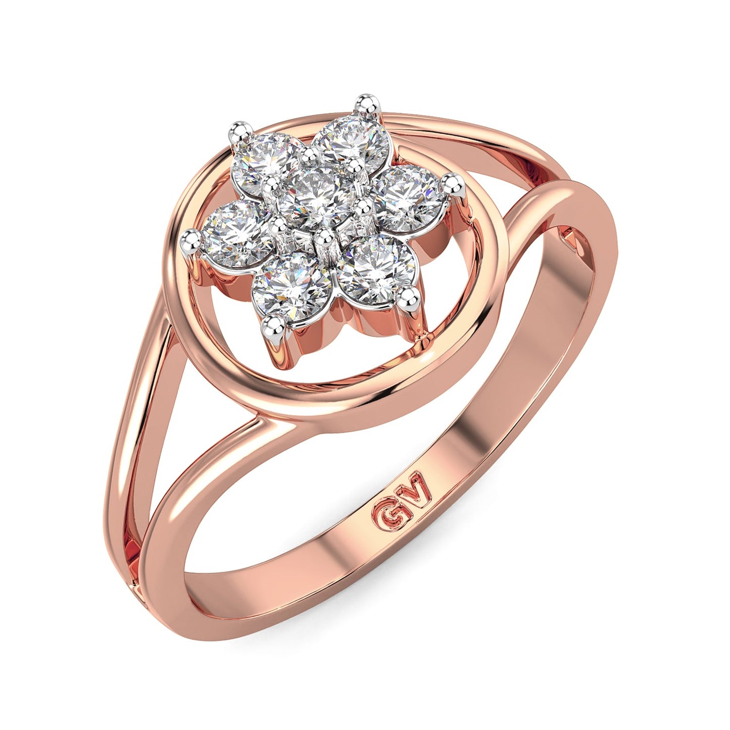 Wildflower Diamond Ring-Rose Gold