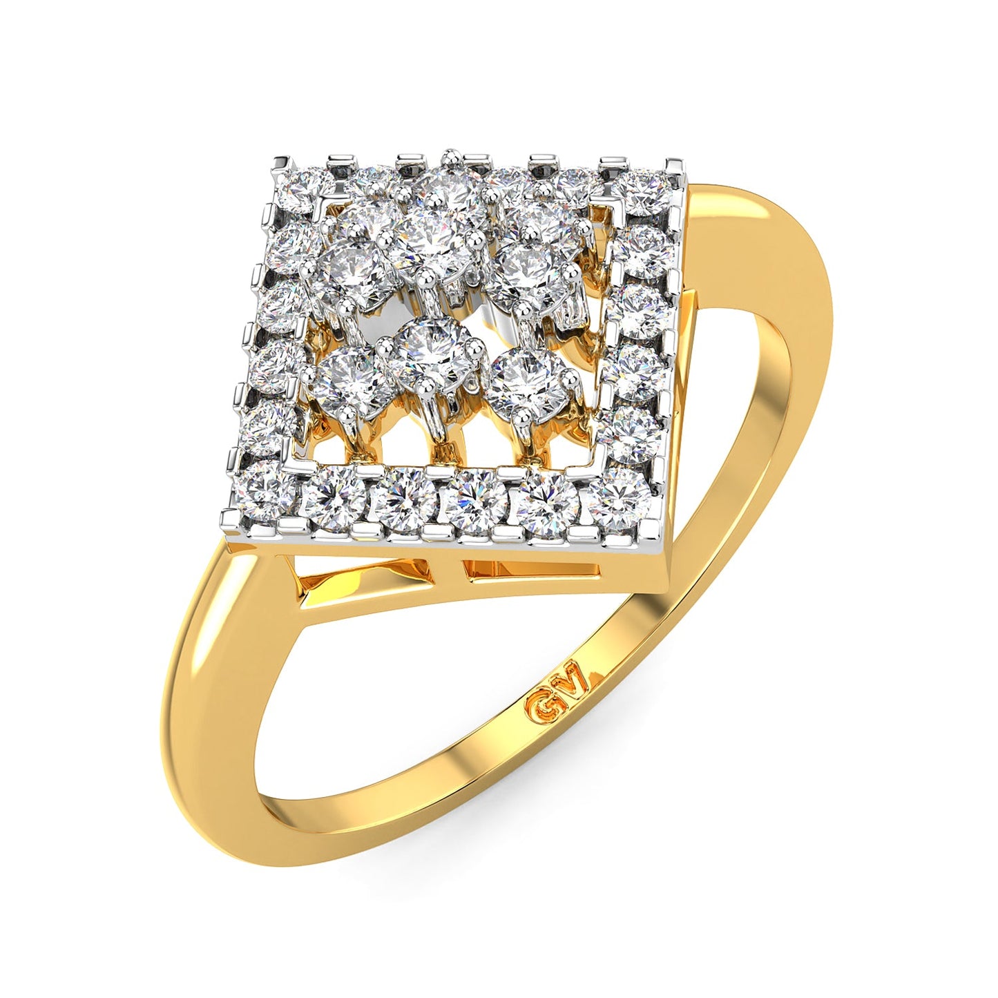 Whispers Diamond Ring-Yellow Gold