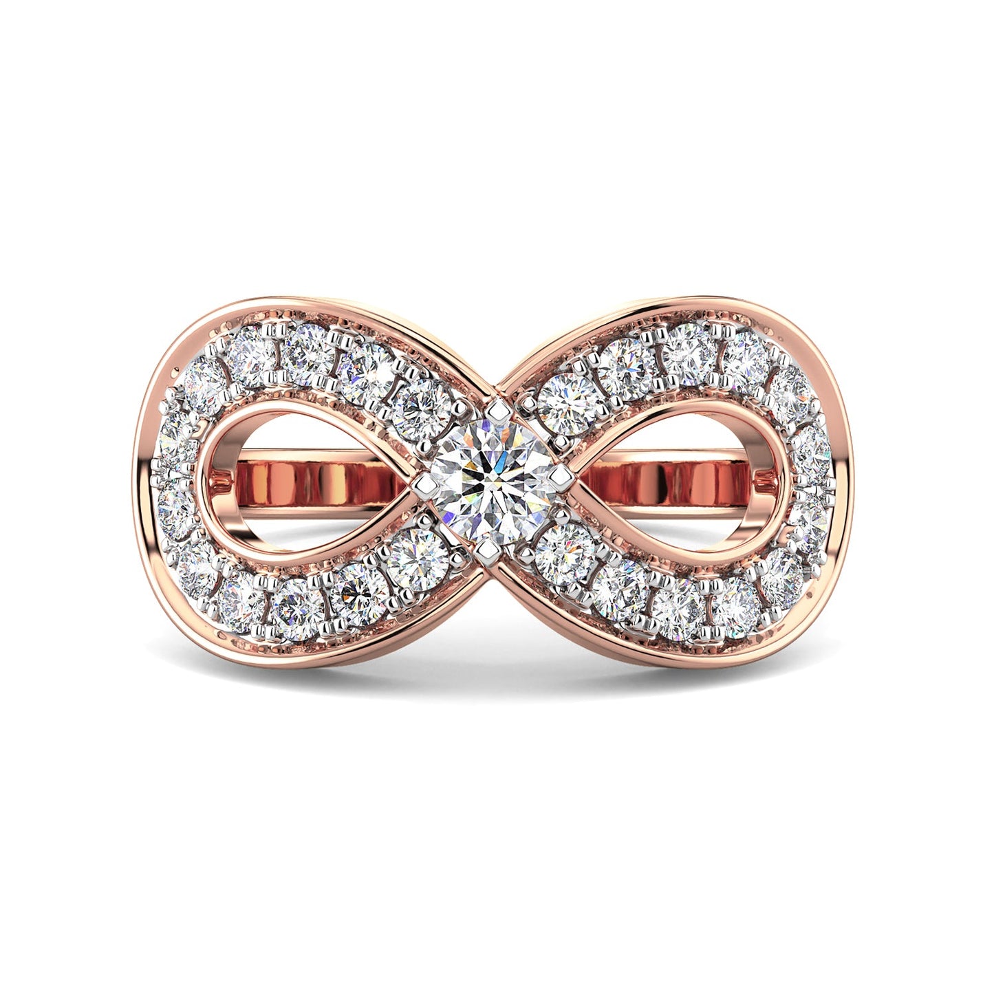 Illuminated Infinity Ring-Rose Gold