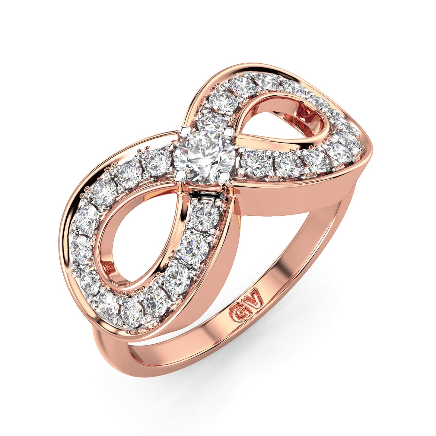 Illuminated Infinity Ring-Rose Gold