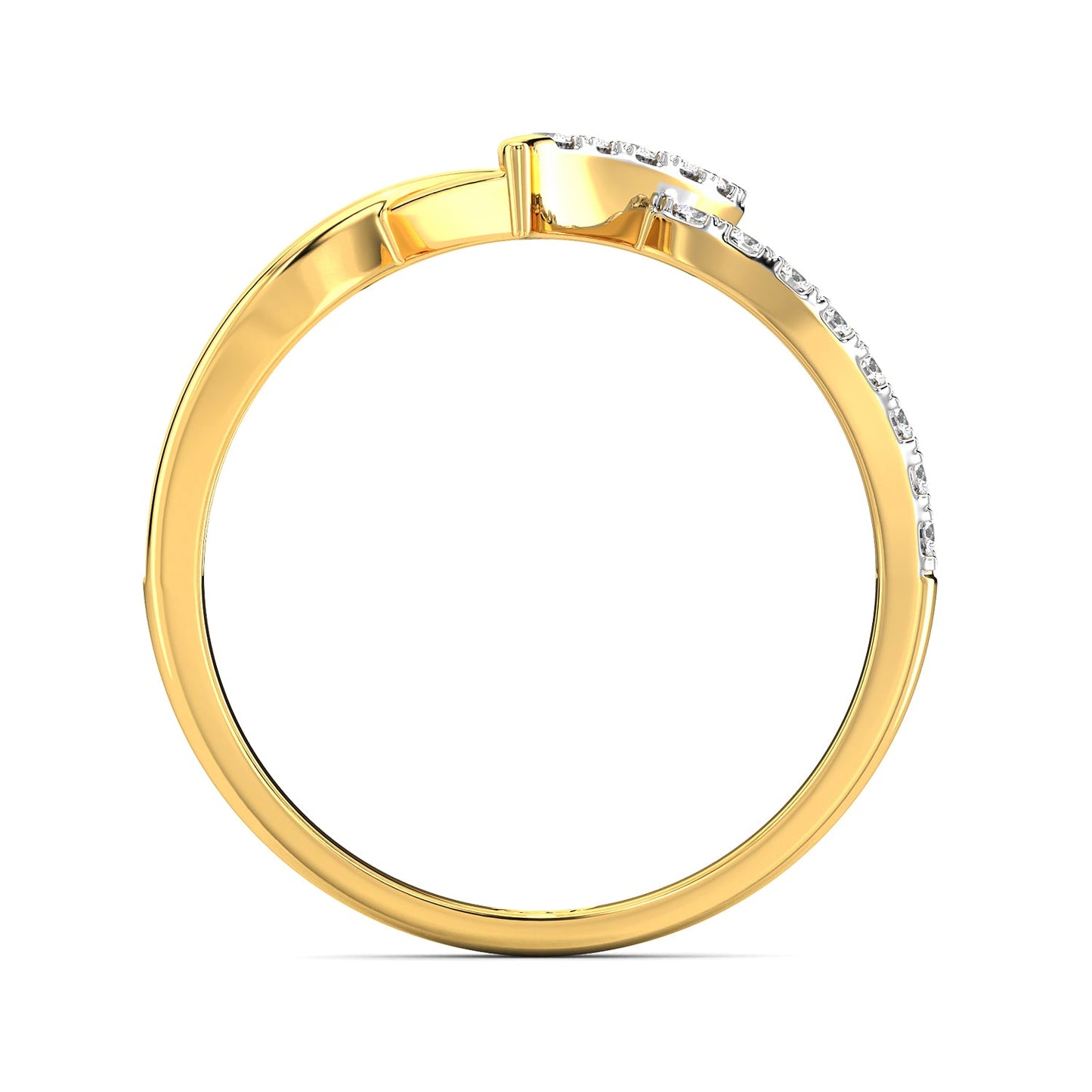 Heart's Whisper Diamond Ring-Yellow Gold