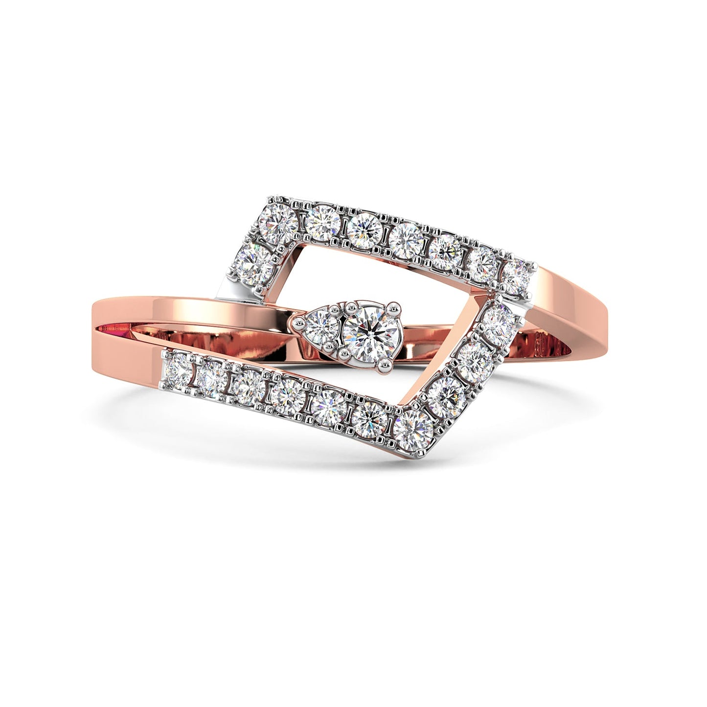 Starlit Diamond Ring-Rose Gold