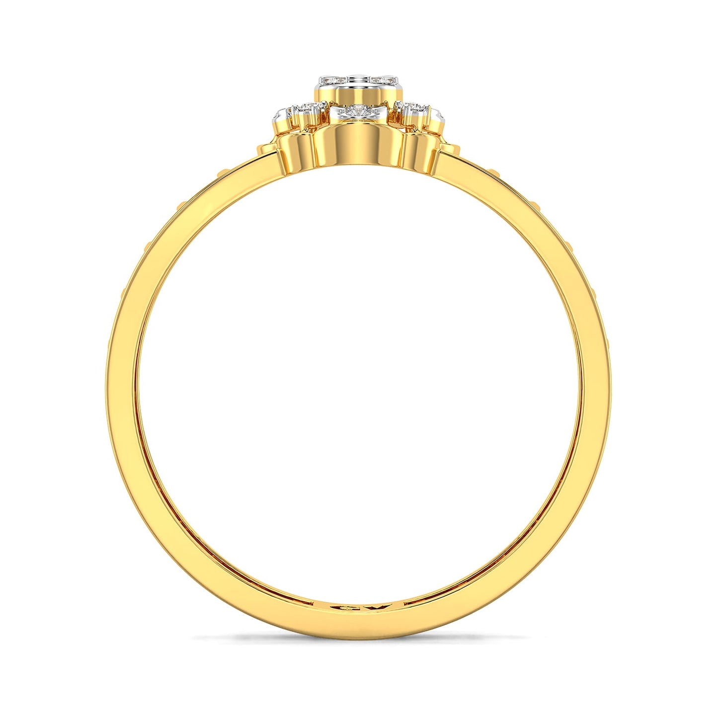 Subtle Spark Mesh Diamond Ring-Yellow Gold