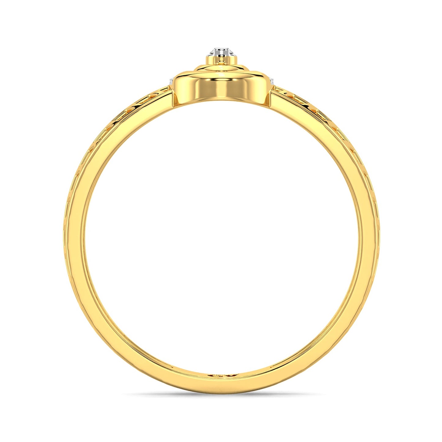 Tiny Radiance Mesh Diamond Ring-Yellow Gold