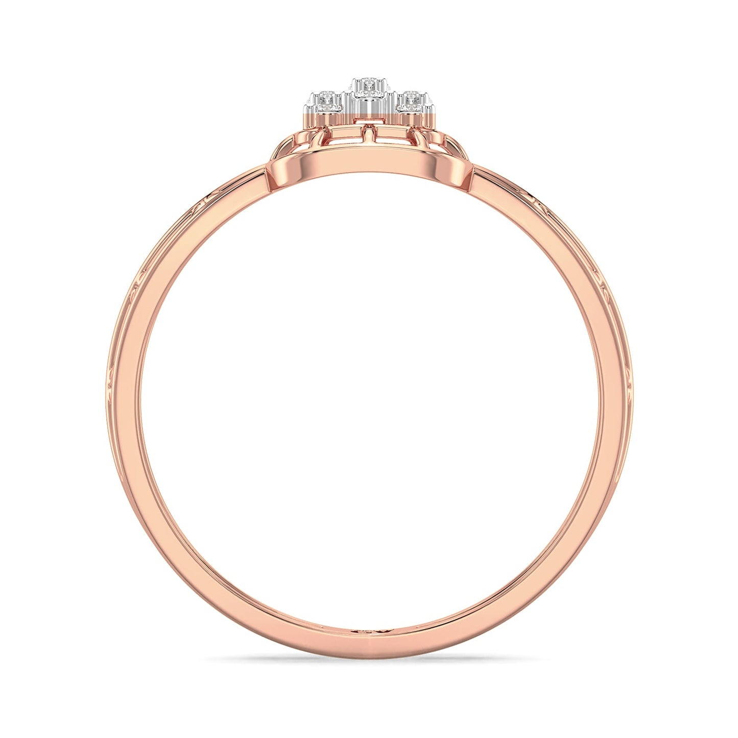 Serenity Mesh Diamond Ring-Rose Gold