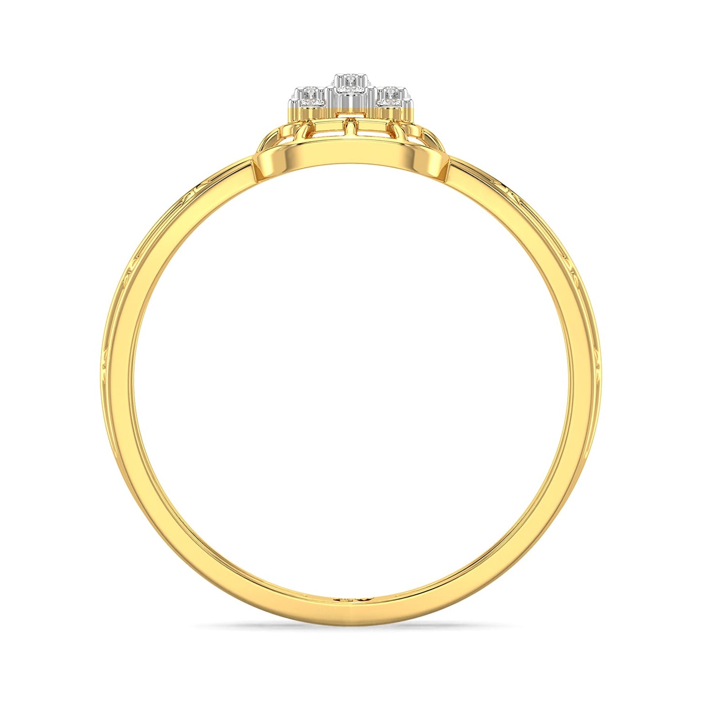 Serenity Mesh Diamond Ring-Yellow Gold