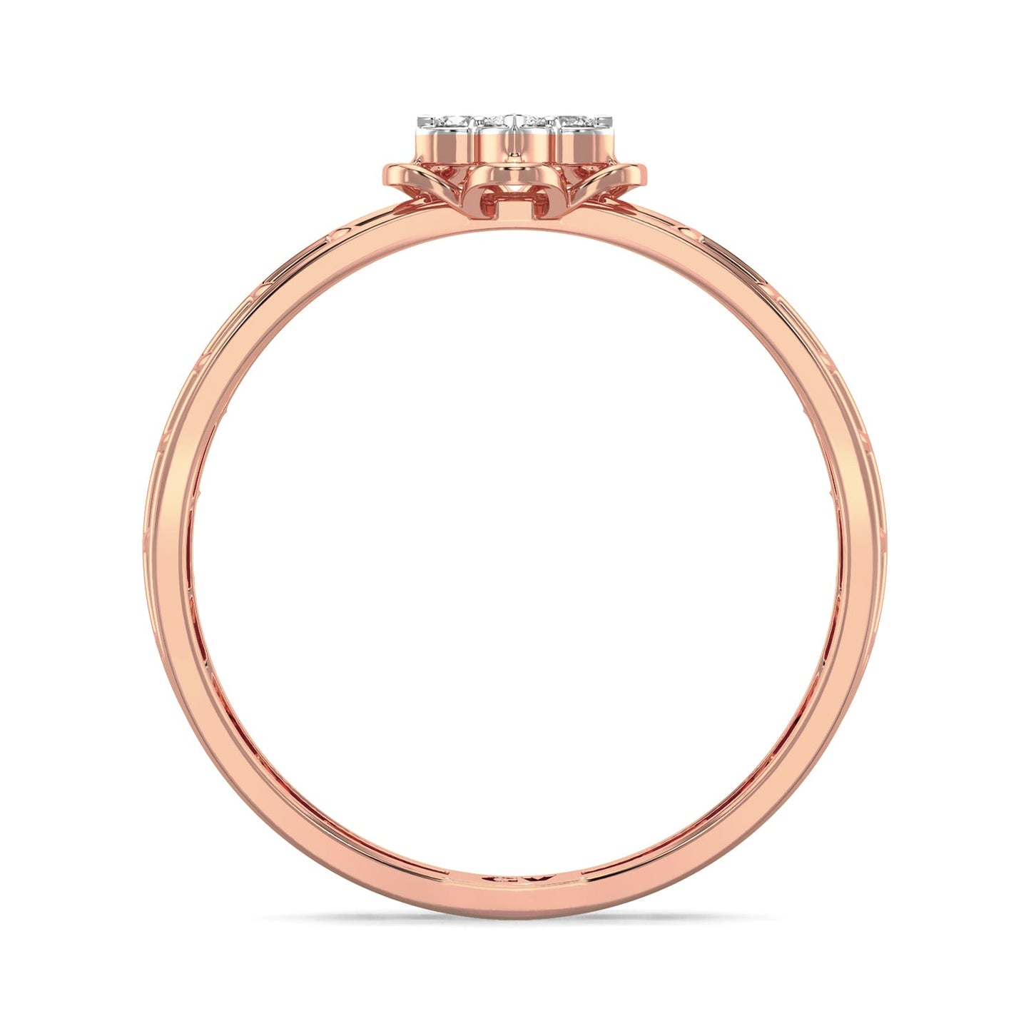 Star Mesh Diamond Ring-Rose Gold