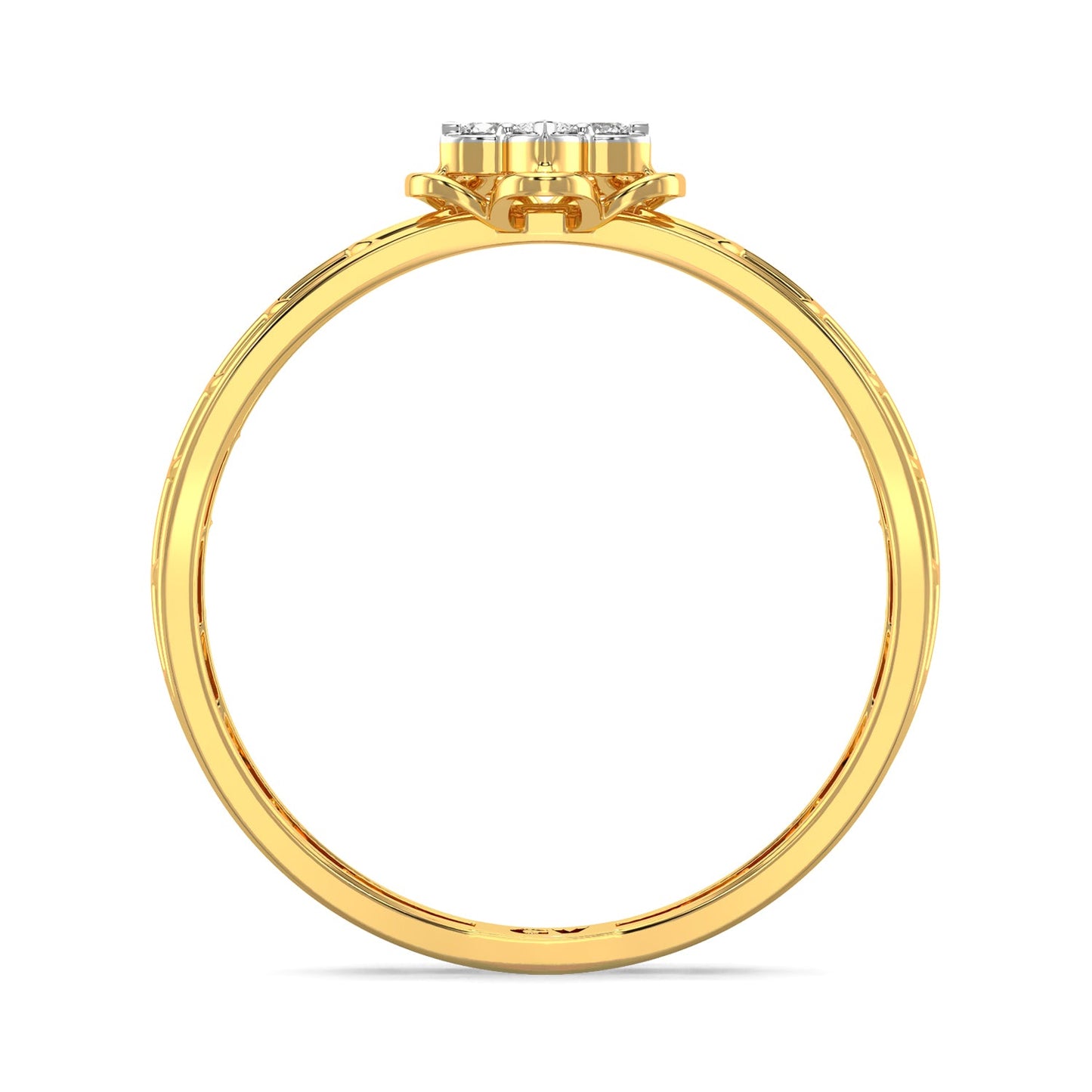 Star Mesh Diamond Ring-Yellow Gold