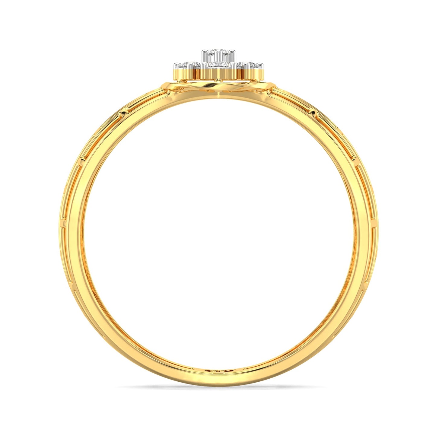 Tiny Brilliance Mesh Diamond Ring-Yellow Gold