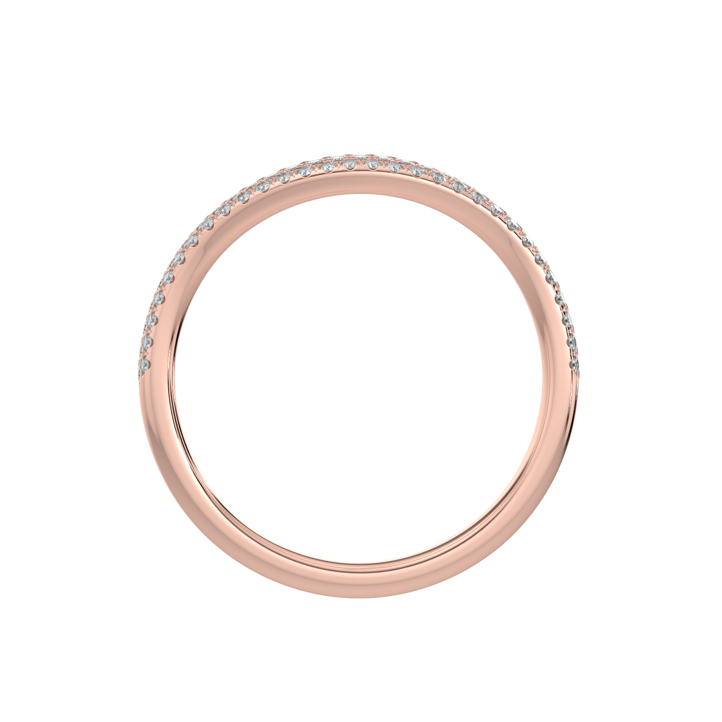 Contour Diamond Band-Rose Gold