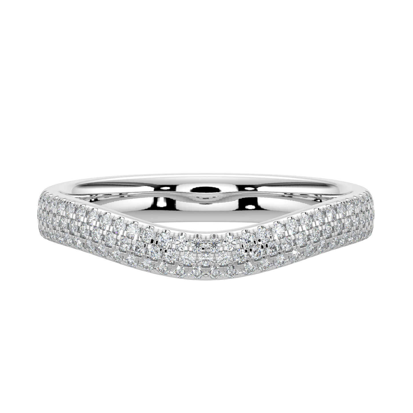 Contour Diamond Band-White Gold