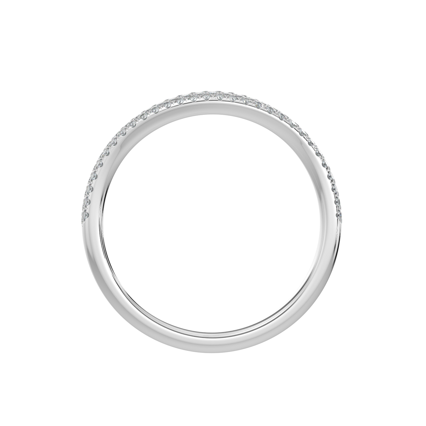 Contour Diamond Band-White Gold