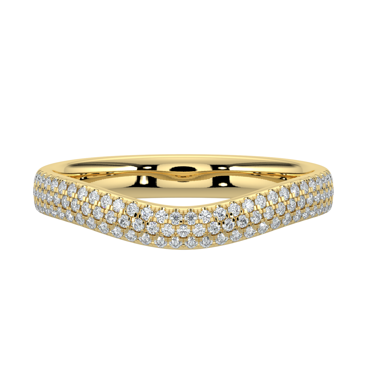 Contour Diamond Band-Yellow Gold