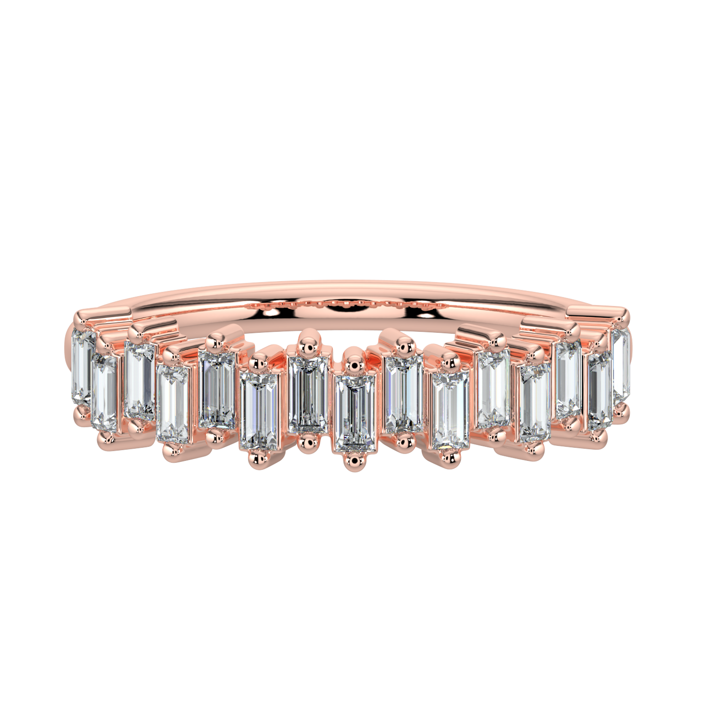 Baguette Diamond Band-Rose Gold