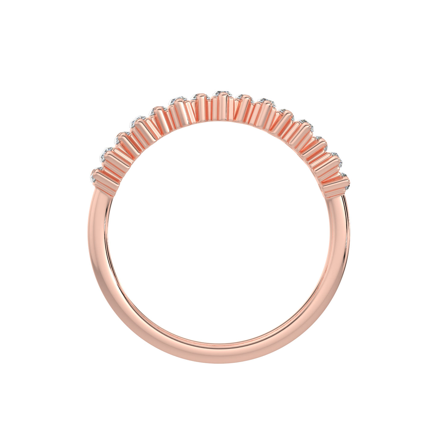 Baguette Diamond Band-Rose Gold