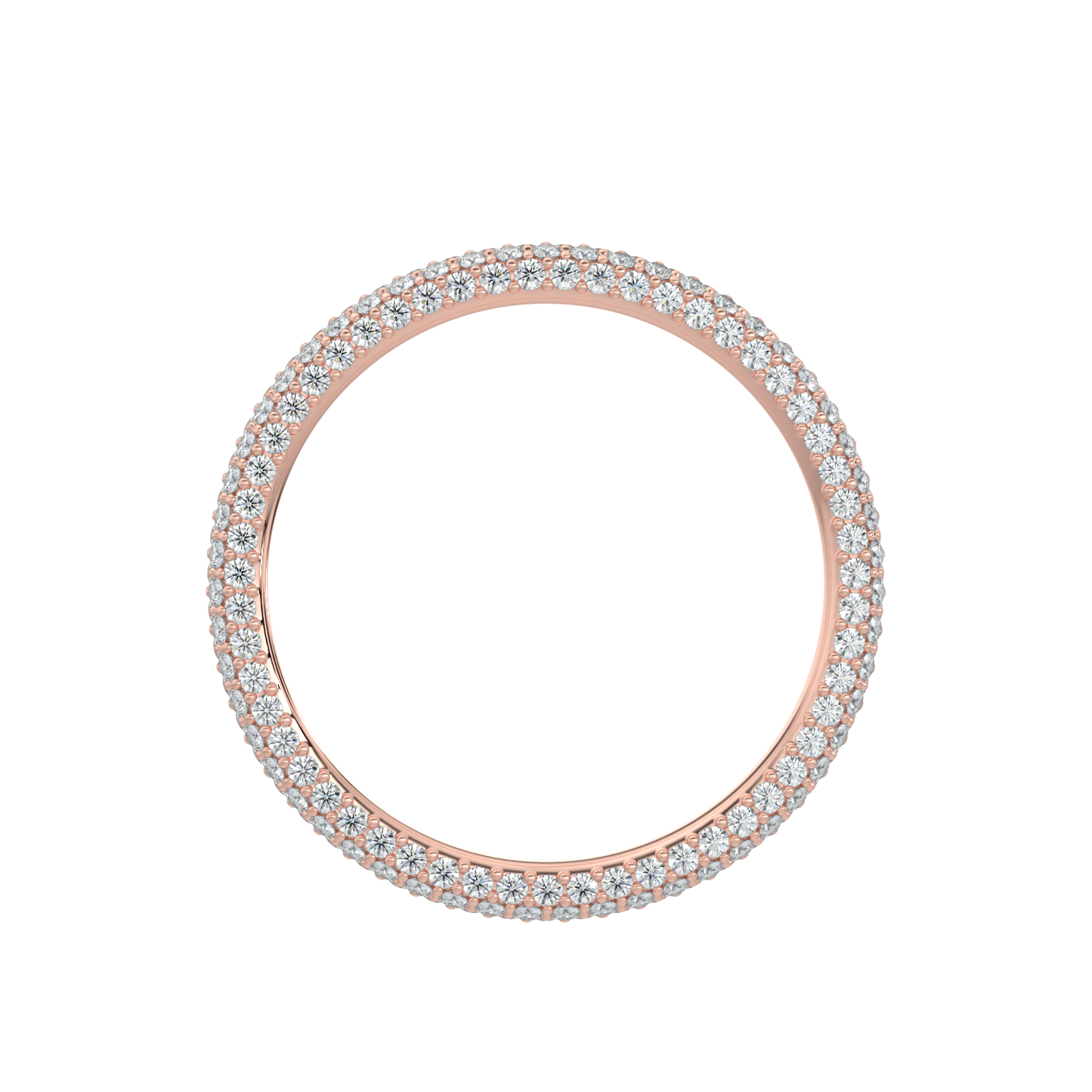 Twinkling Diamond Band-Rose Gold