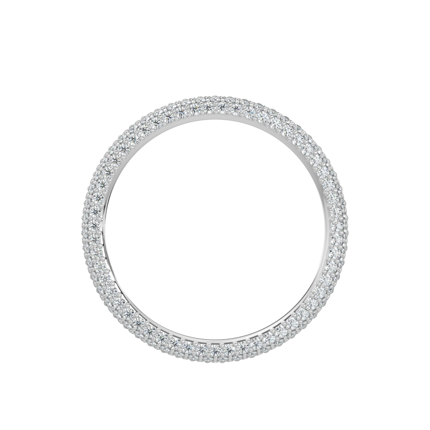 Twinkling Diamond Band-White Gold
