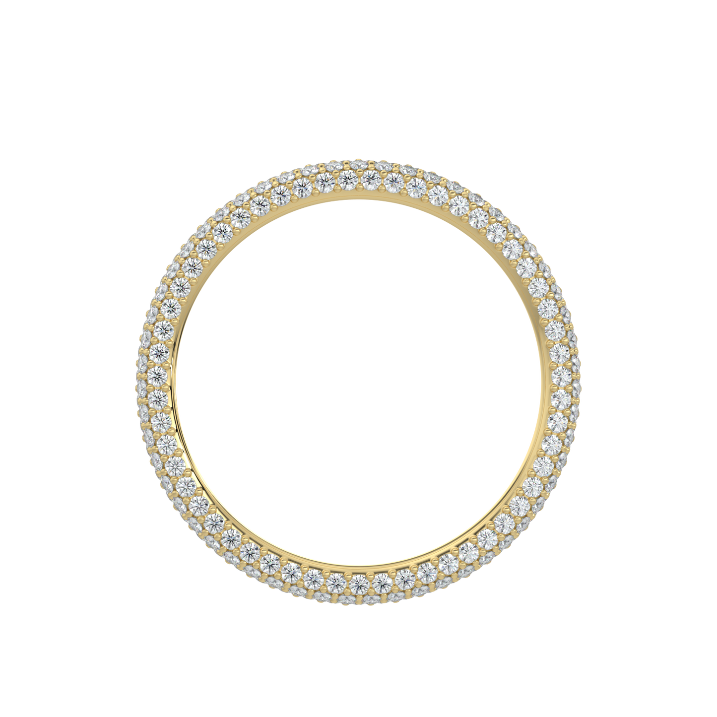Twinkling Diamond Band-Yellow Gold