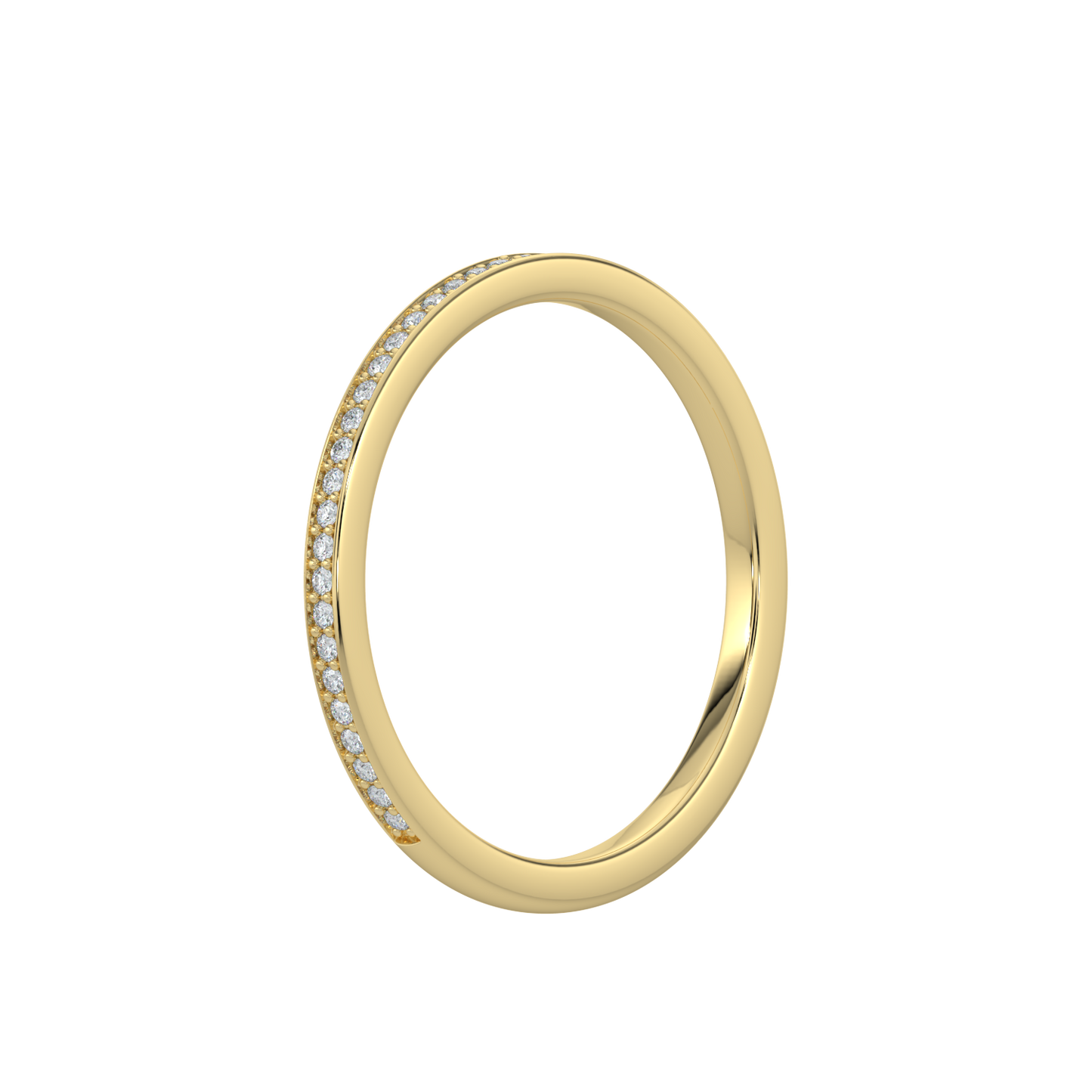 Stackable Diamond Band-Yellow Gold