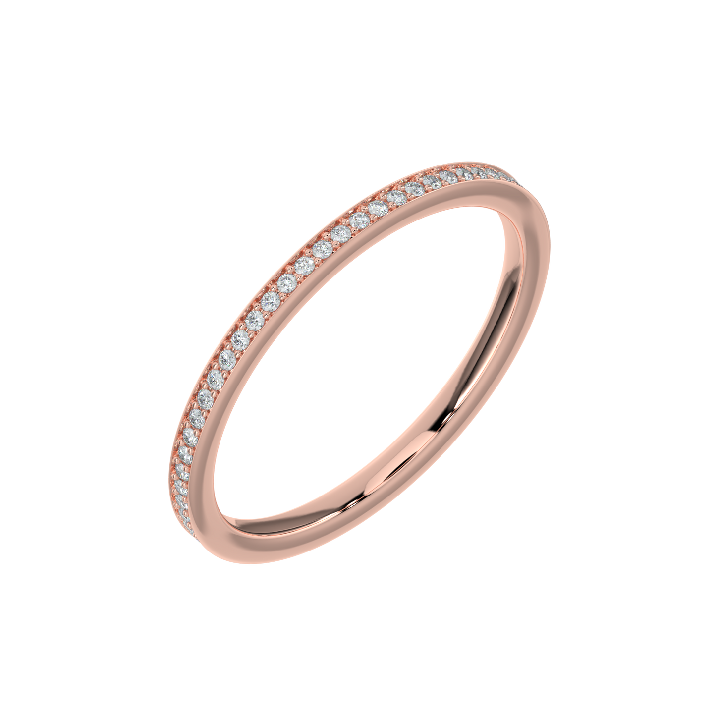Stackable Diamond Band-Rose Gold