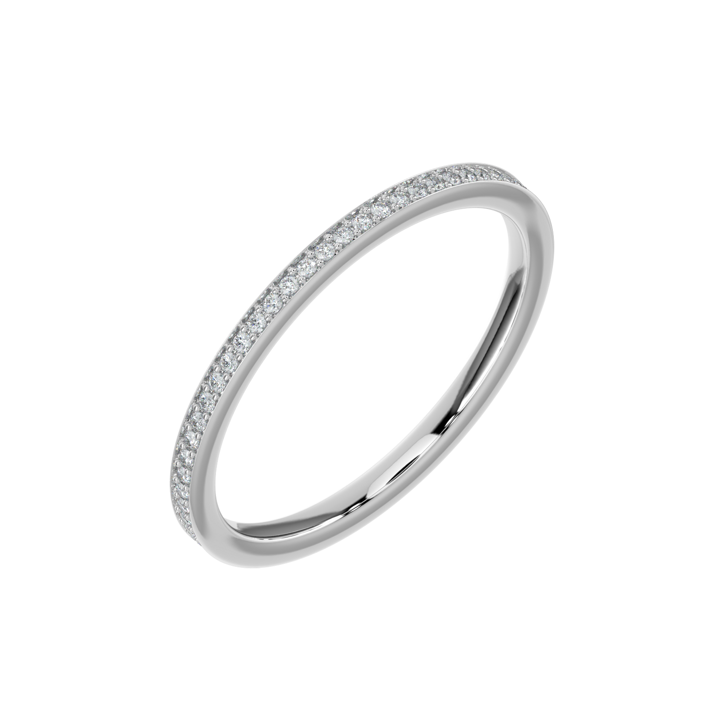 Stackable Diamond Band-White Gold