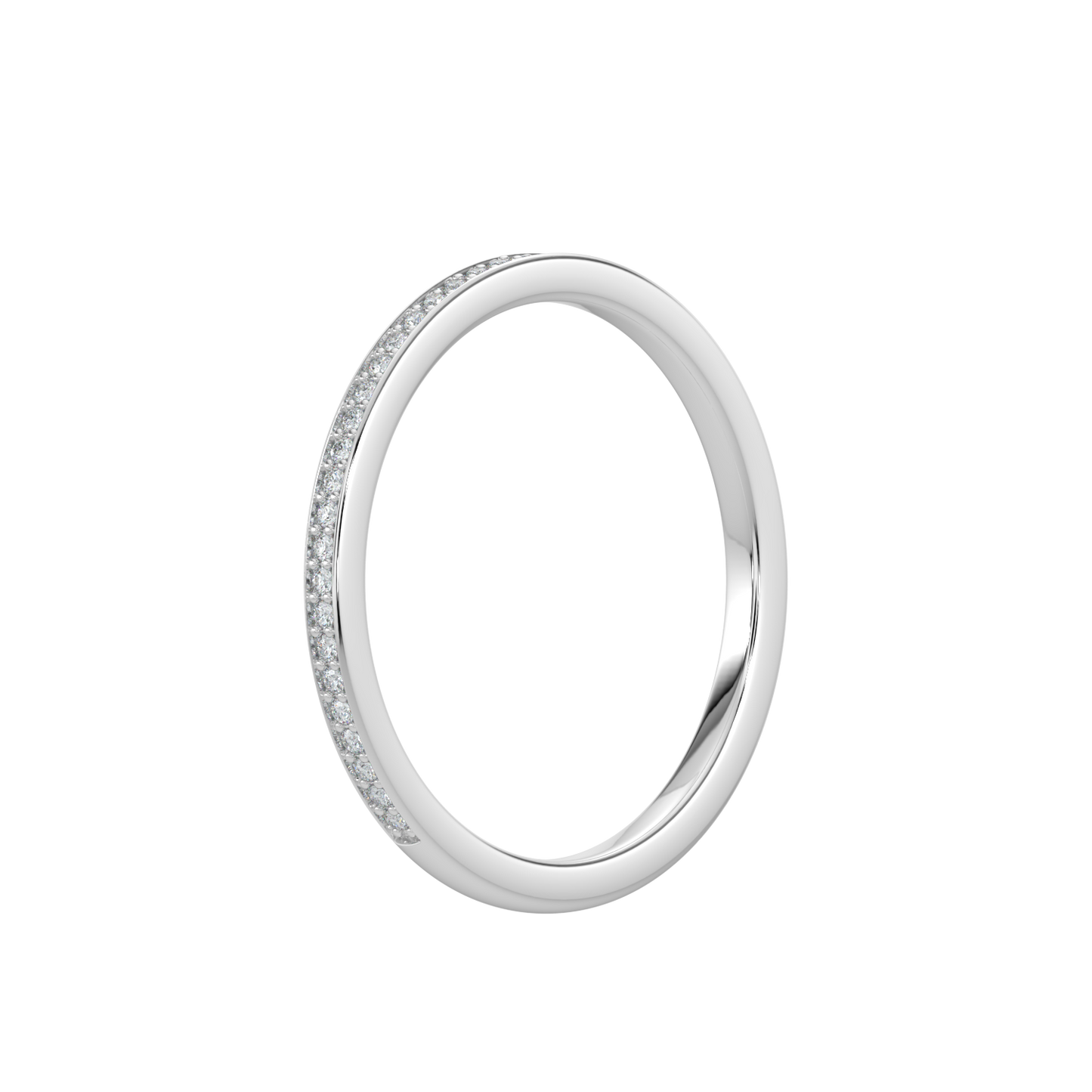 Stackable Diamond Band-White Gold