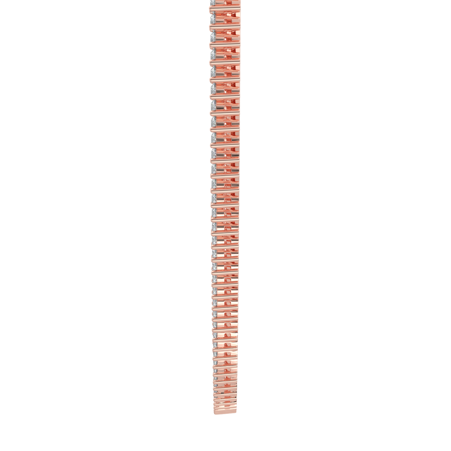 Sparkling Diamond Tennis Necklace-Rose Gold