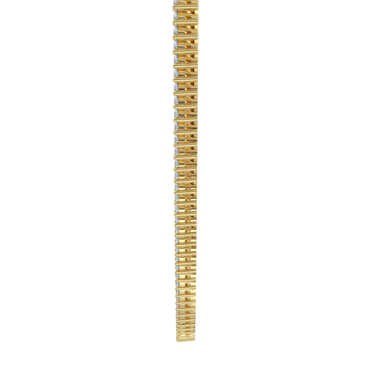 Sparkling Diamond Tennis Necklace-Yellow Gold