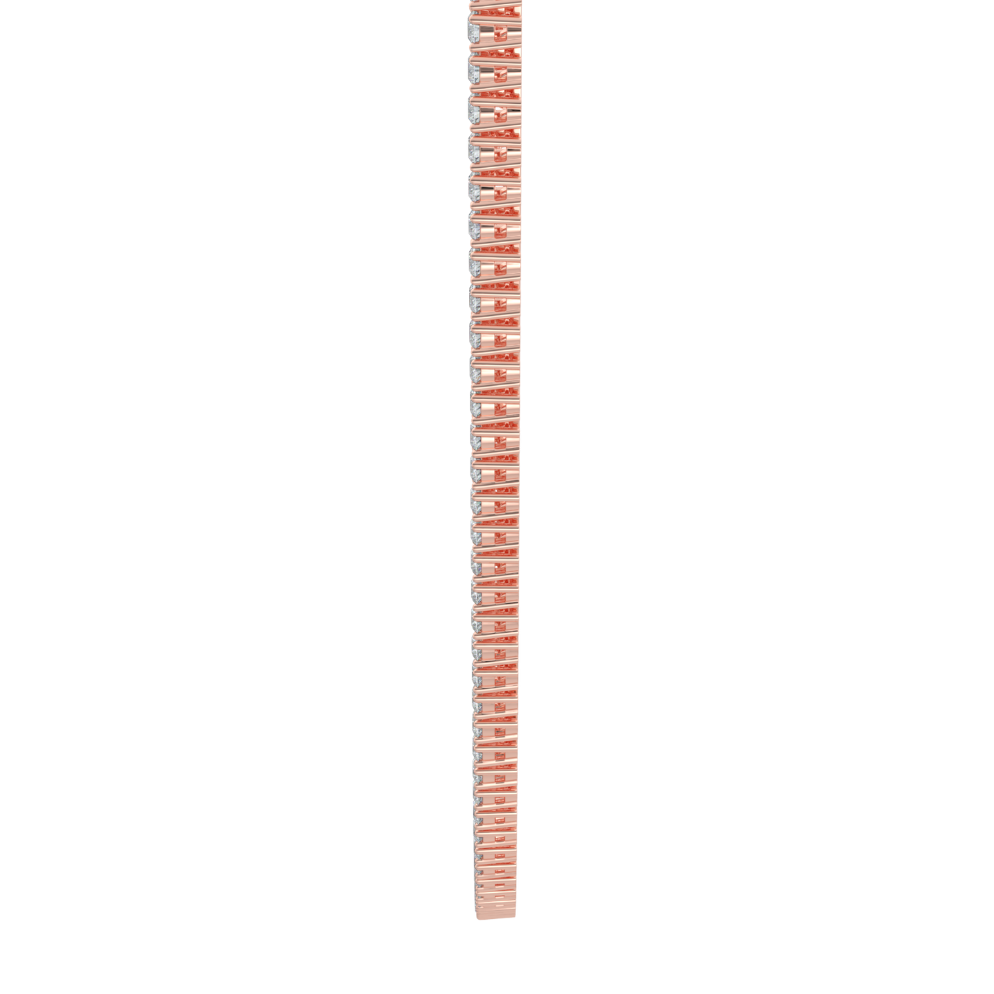 Cascade Diamond Tennis Necklace-Rose Gold