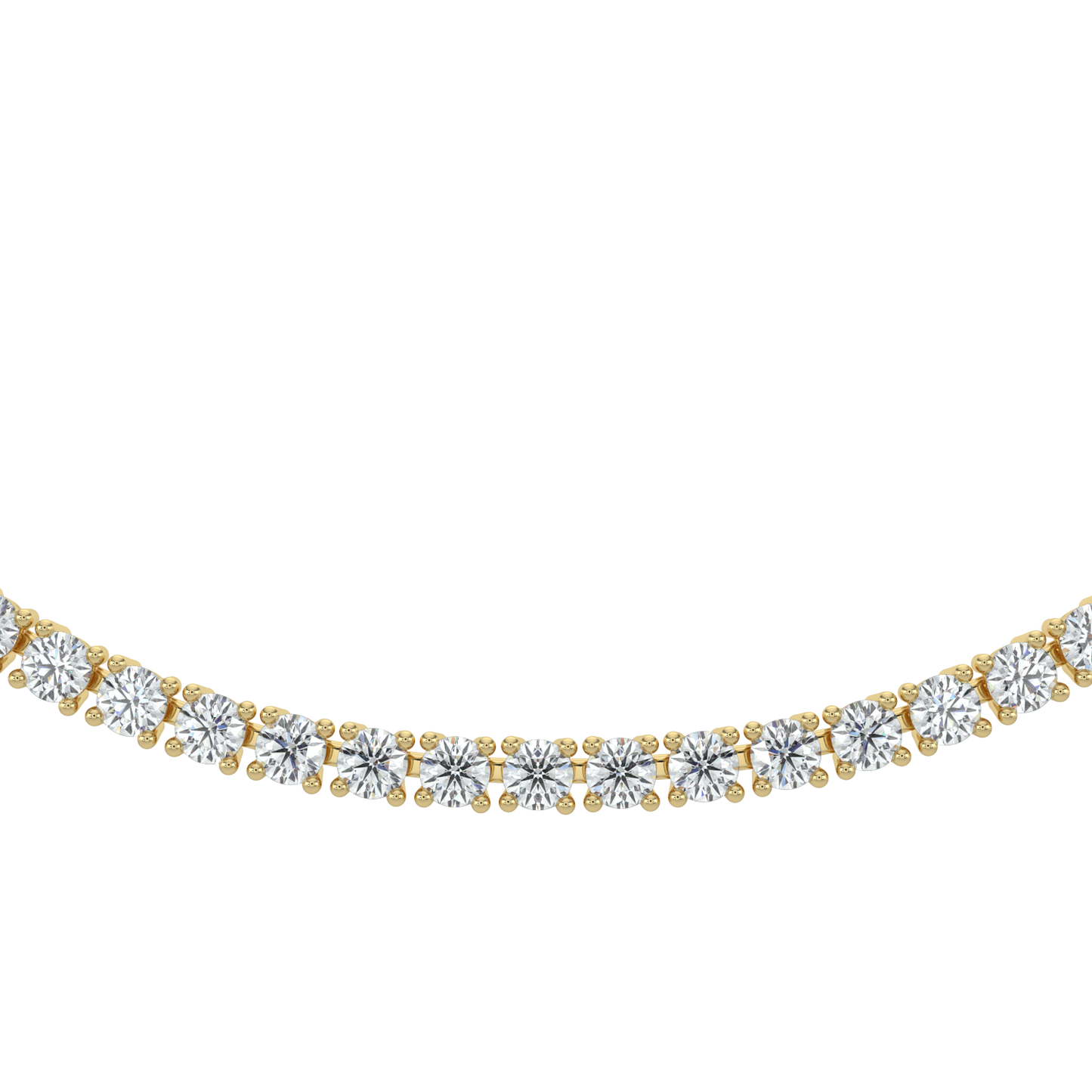 Cascade Diamond Tennis Necklace-Yellow Gold