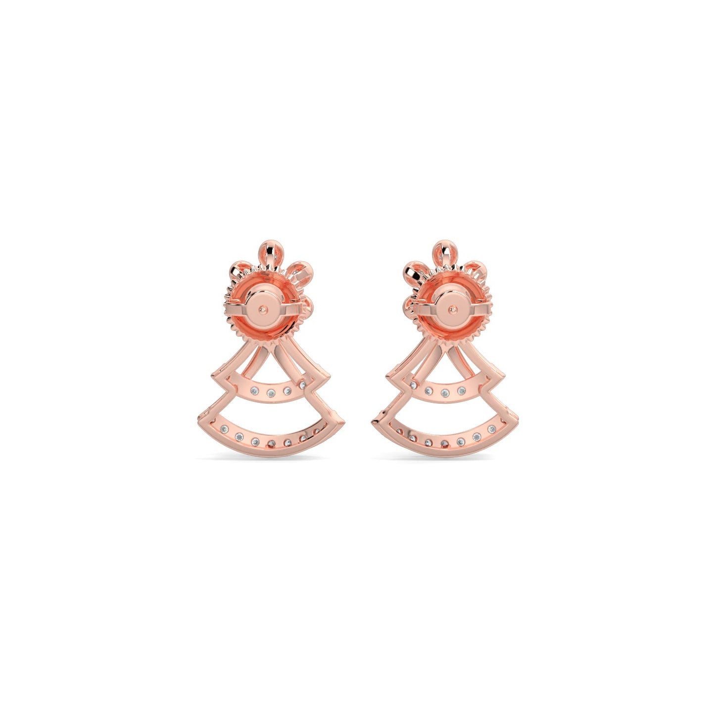 Sparkle Diamond Earrings-Rose Gold