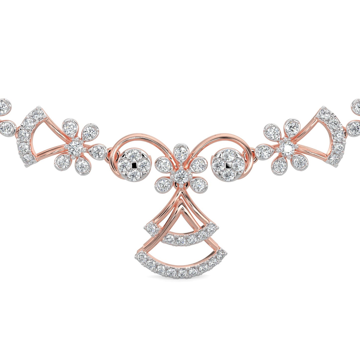 Sparkle Diamond Necklace-Rose Gold