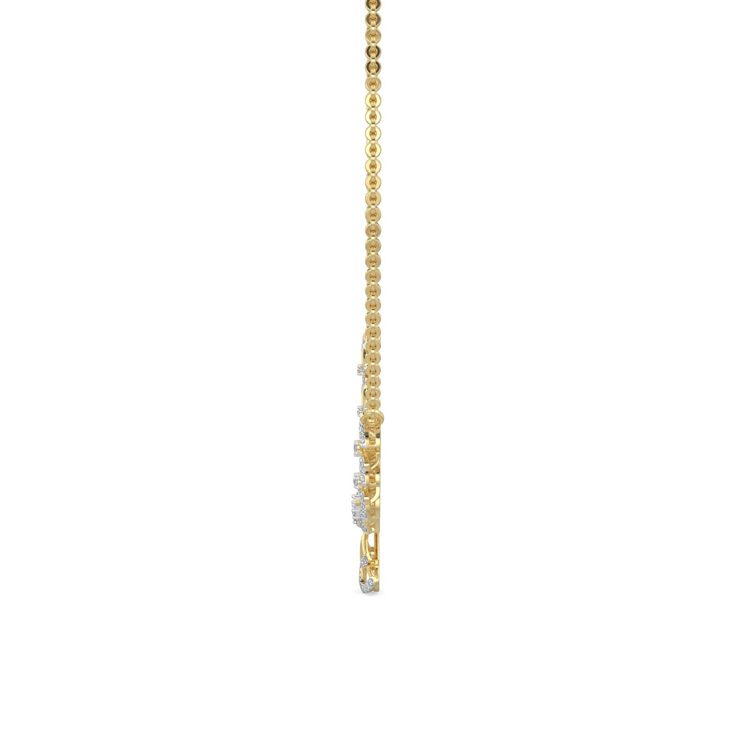 Sparkle Diamond Necklace-Yellow Gold