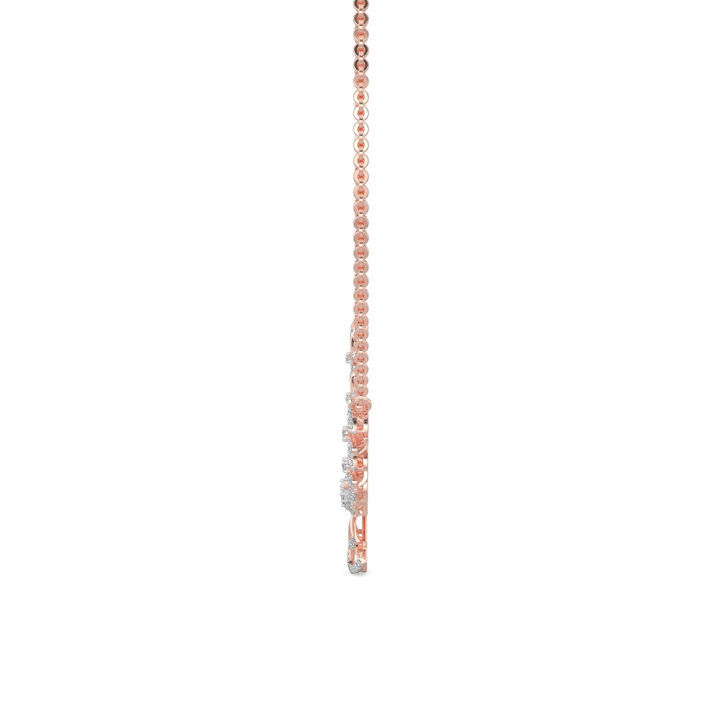 Sparkle Diamond Necklace-Rose Gold