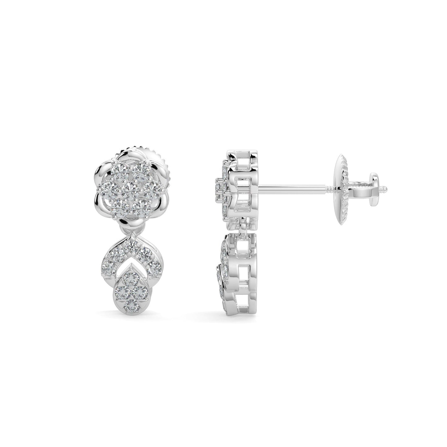 Enchanted Diamond Earrings-White Gold