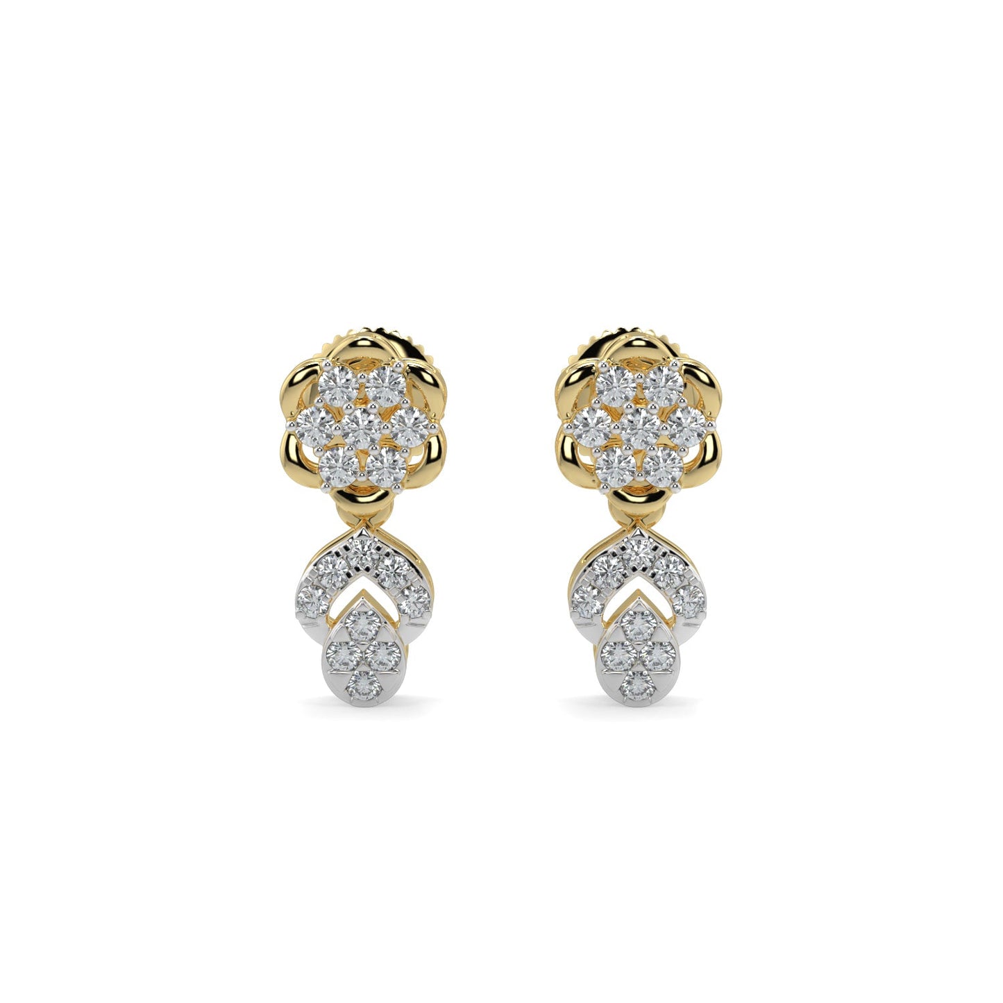 Enchanted Diamond Earrings-Yellow Gold