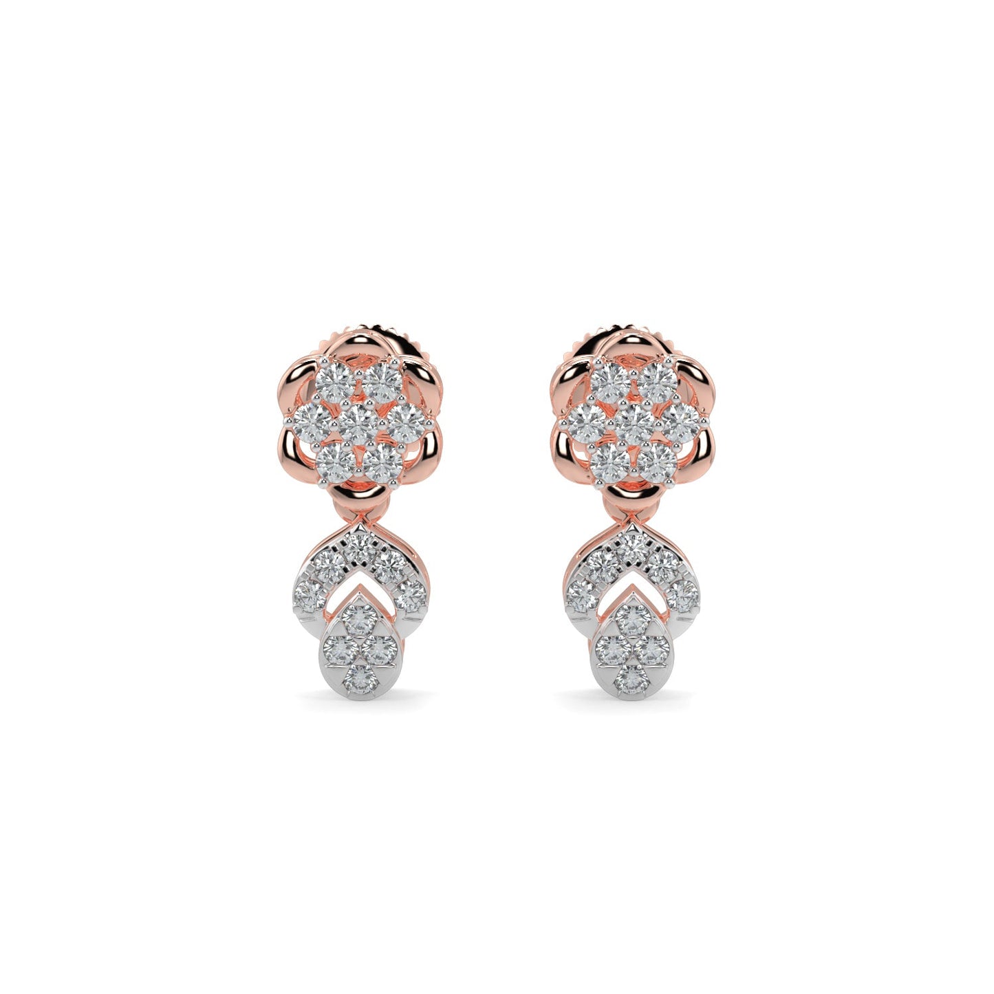 Enchanted Diamond Earrings-Rose Gold