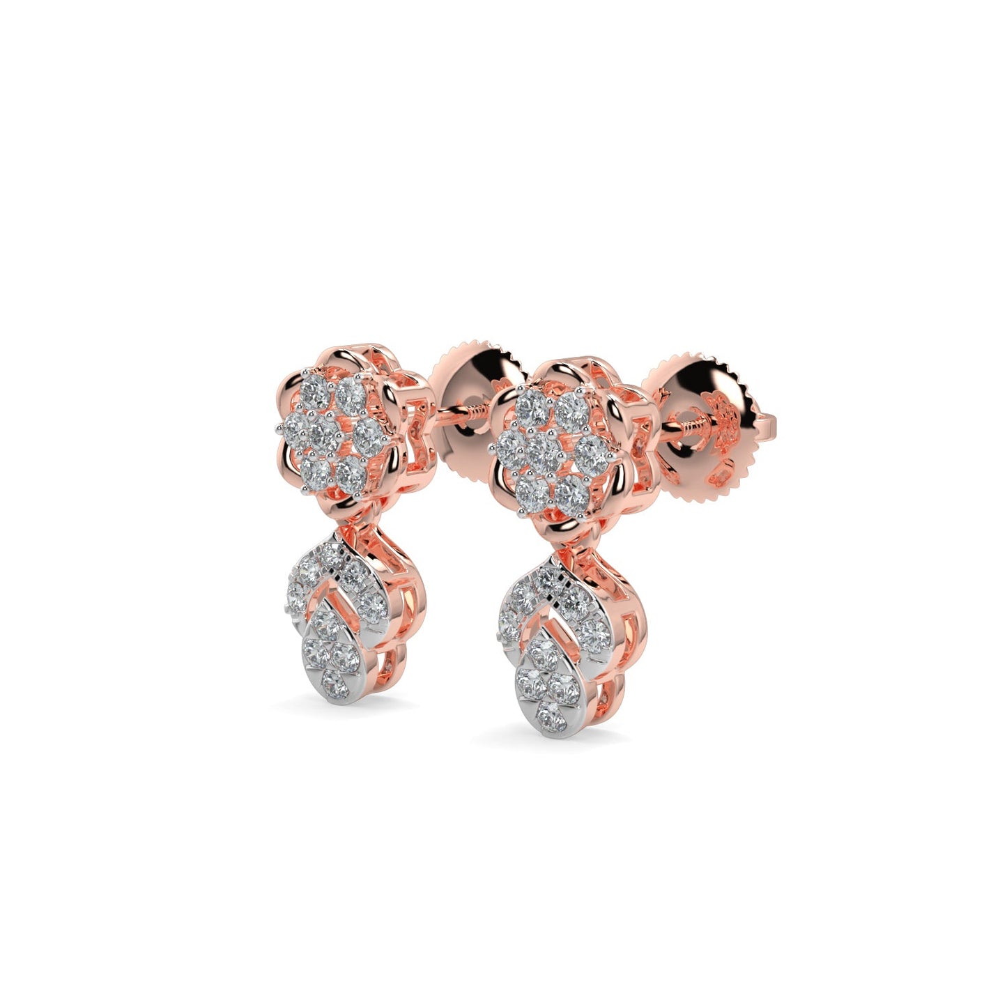 Enchanted Diamond Earrings-Rose Gold