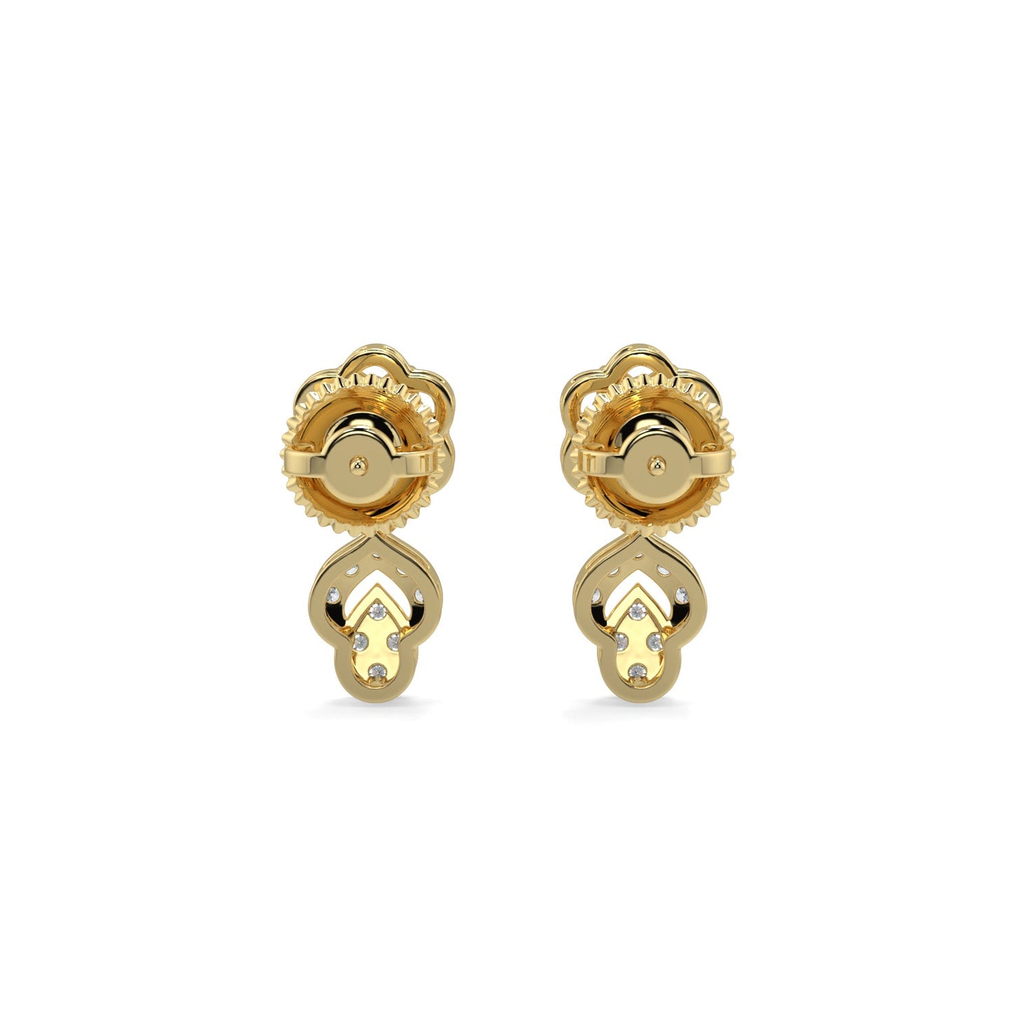 Enchanted Diamond Earrings-Yellow Gold