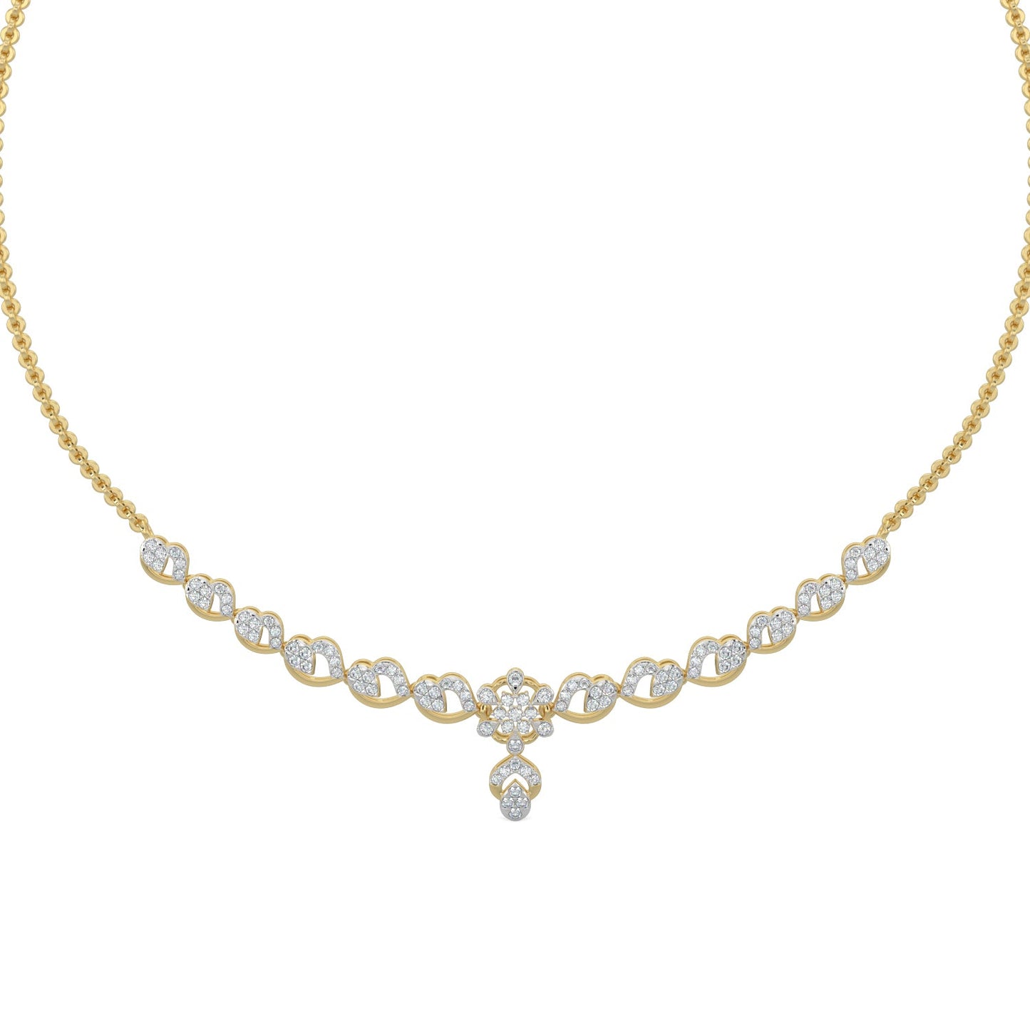 Enchanted Diamond Necklace-Yellow Gold