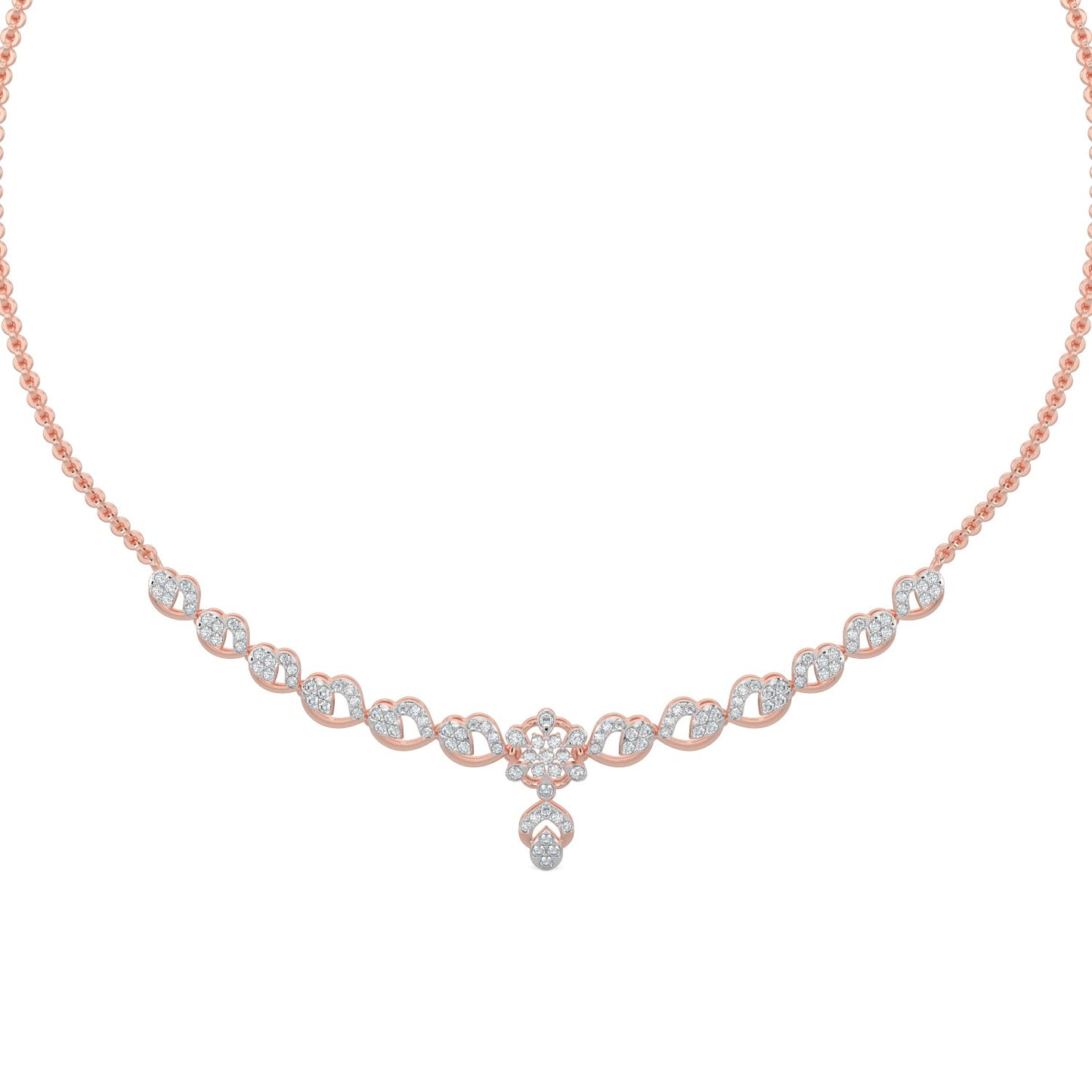 Enchanted Diamond Necklace-Rose Gold
