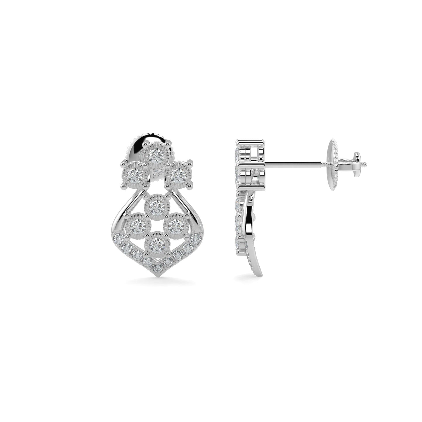 Celestial Diamond Earrings-White Gold