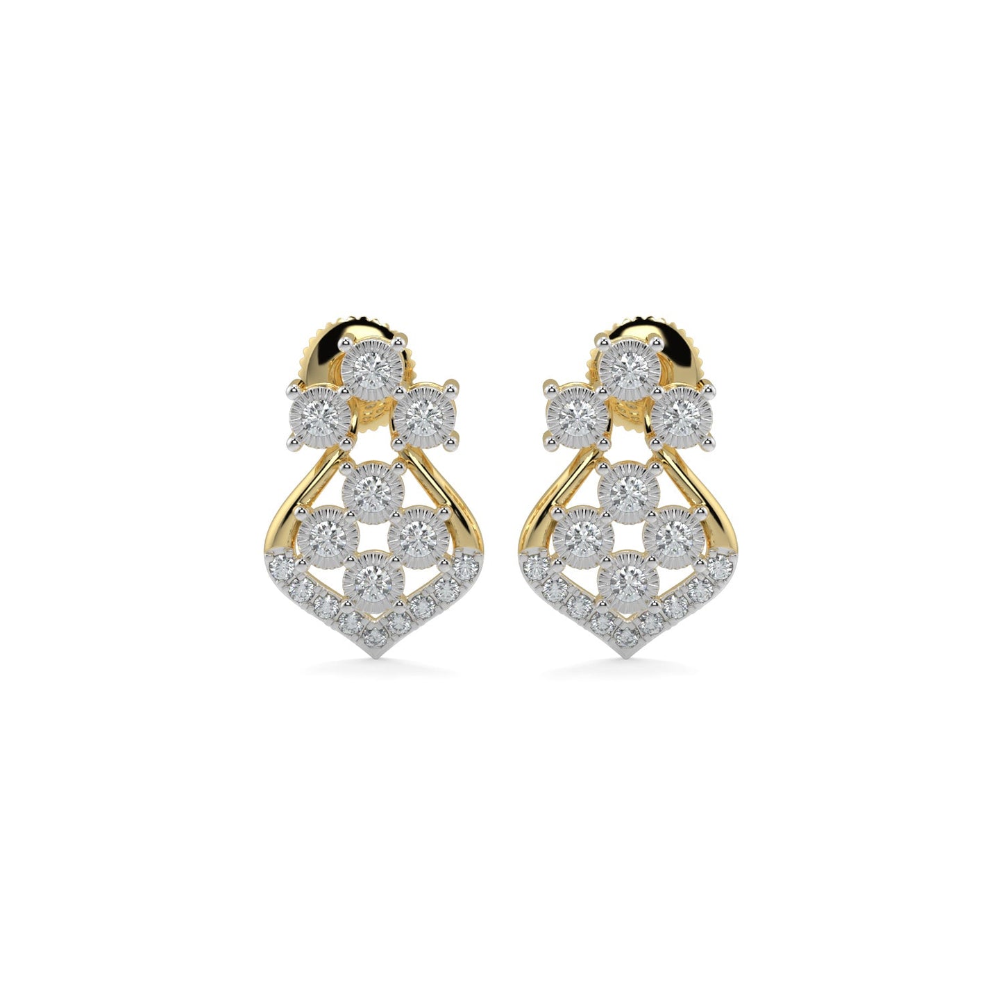 Celestial Diamond Earrings-Yellow Gold