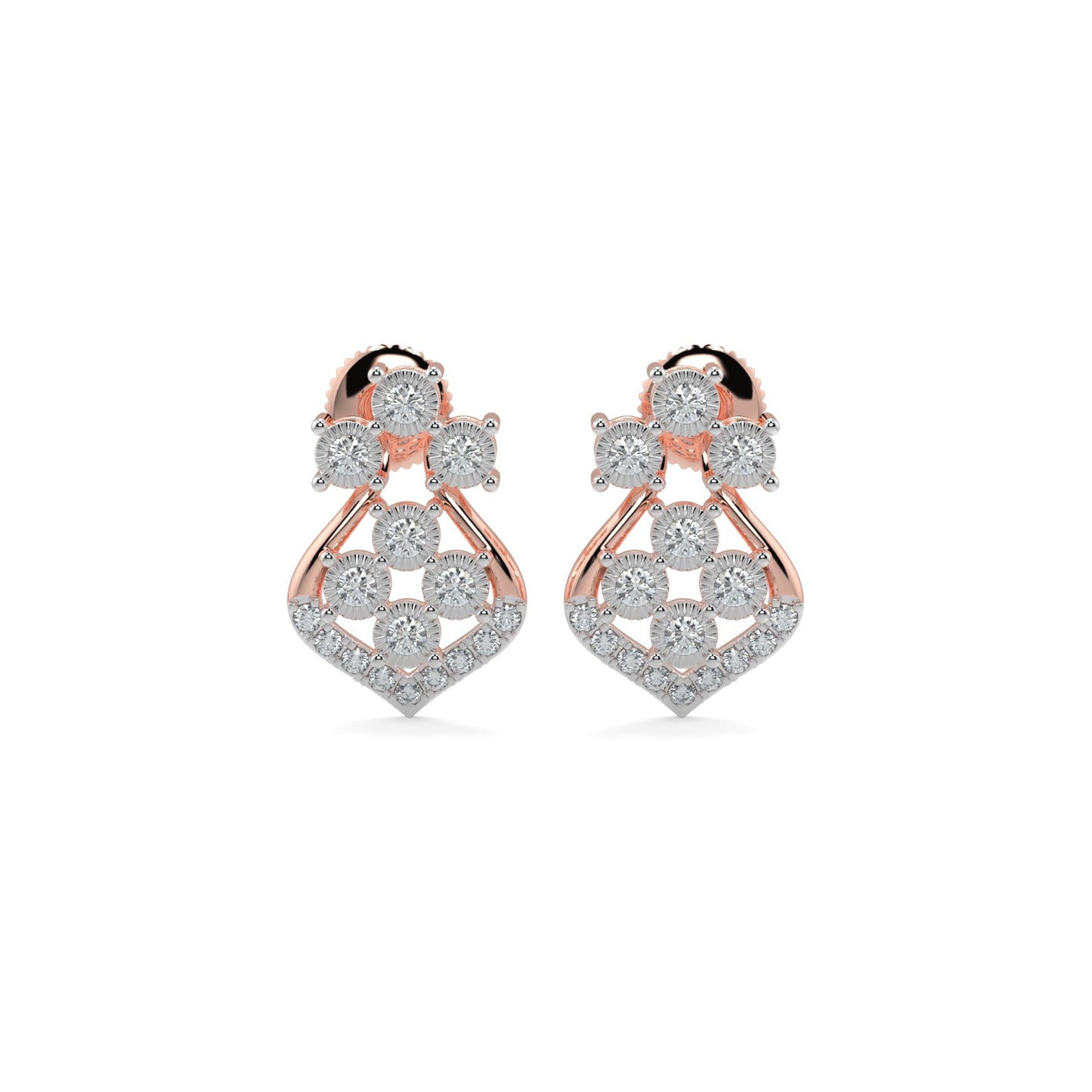 Celestial Diamond Earrings-Rose Gold