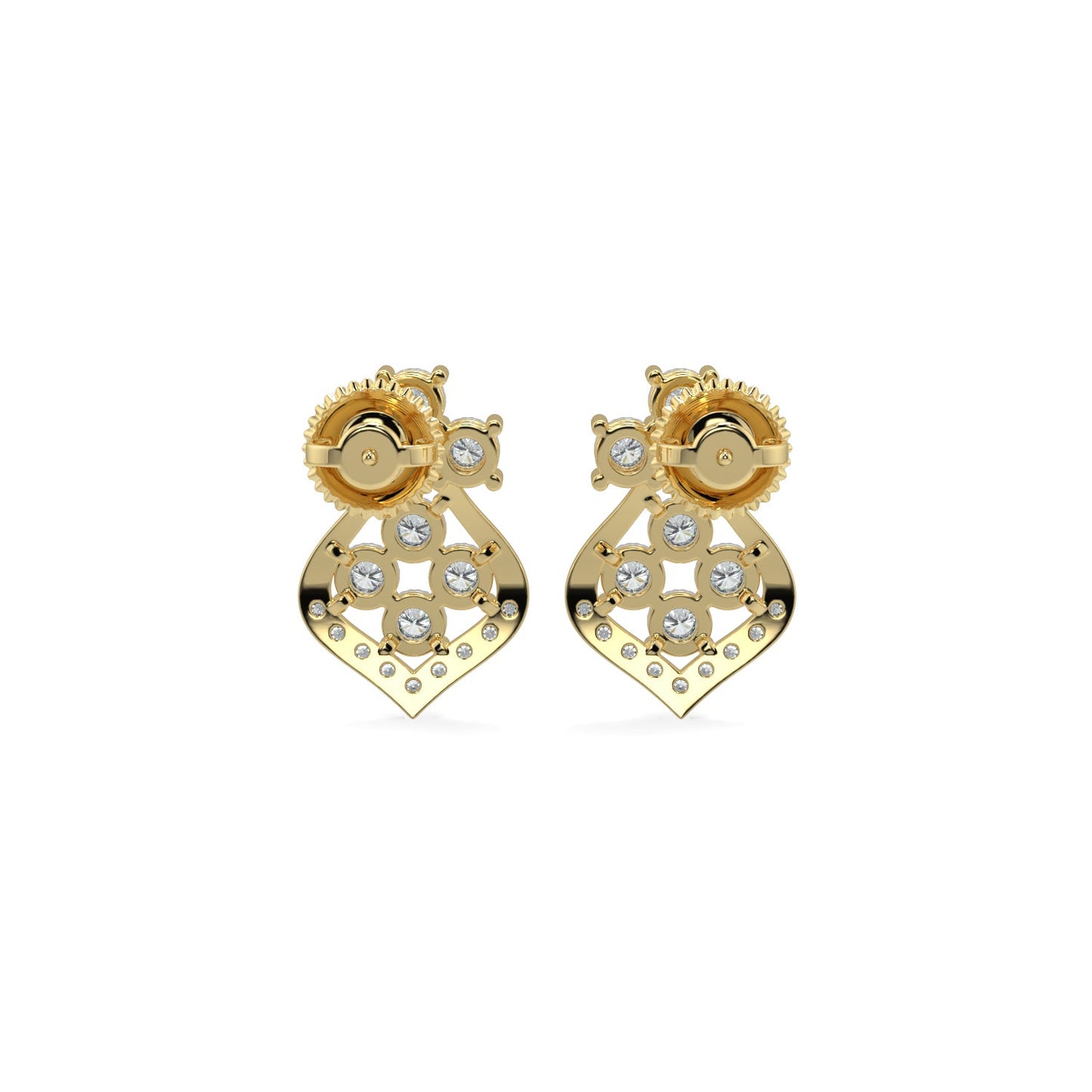 Celestial Diamond Earrings-Yellow Gold