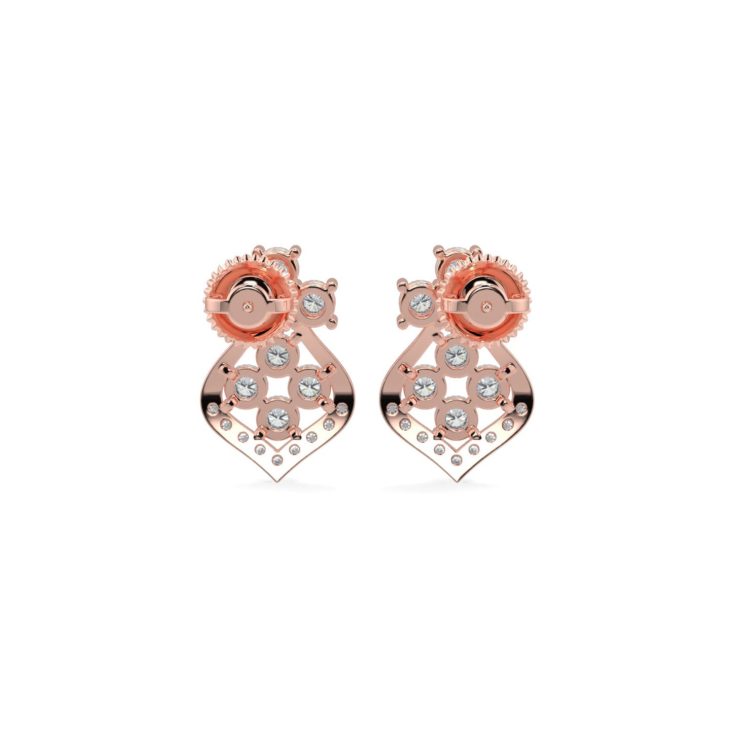 Celestial Diamond Earrings-Rose Gold
