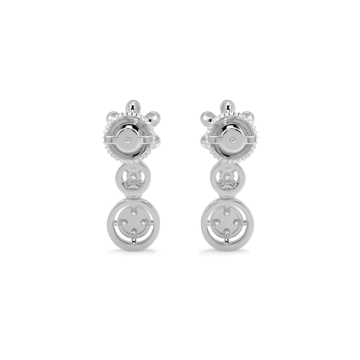 Daisy Dreams Diamond Earrings-White Gold