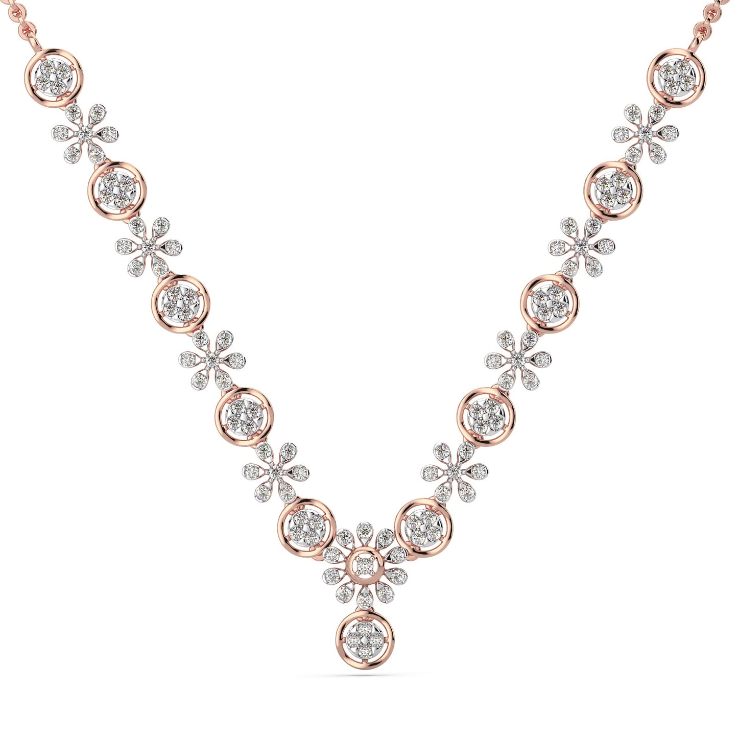 Daisy Dreams Diamond Necklace-Rose Gold